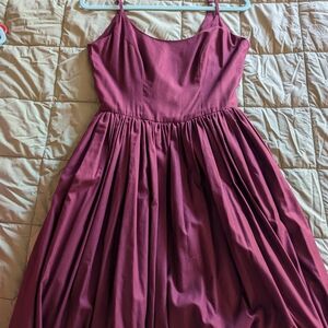 Elegant Burgundy Sleeveless Dress